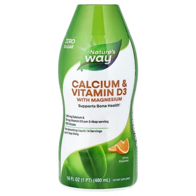Витамин D3 Nature's Way Calcium & with Magnesium, оттенок Citrus, 480 мл