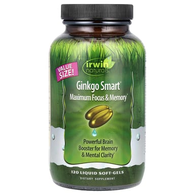 Гинкго билоба Irwin Naturals Smart® Maximum Focus & Memory, 120 мягких капсул