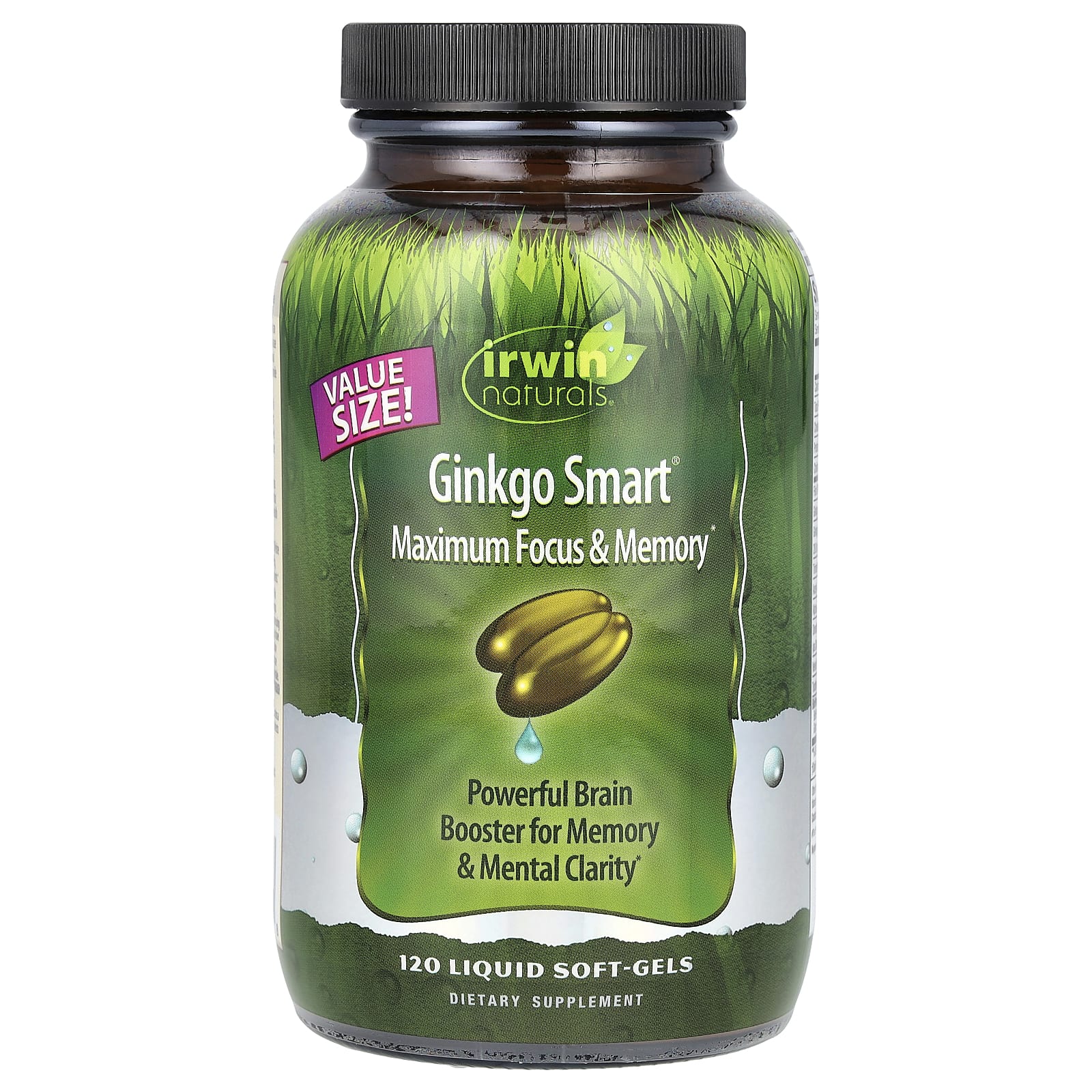 Гинкго билоба Irwin Naturals Smart® Maximum Focus & Memory, 120 мягких капсул