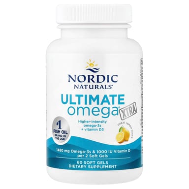 Омега-3 Ultimate Omega Nordic Naturals Ultimate Omega® Xtra, вкус Lemon, 60 мягких капсул