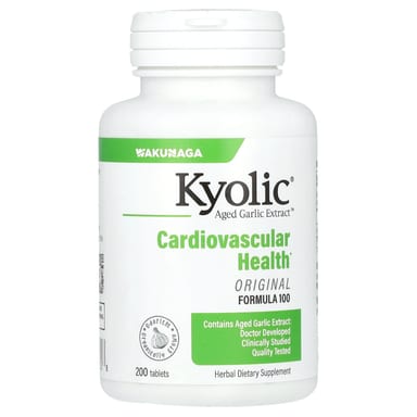 Комплекс Kyolic Aged Garlic Extract Original 100, оттенок Cardiovascular, 300 мг, 200 таблеток