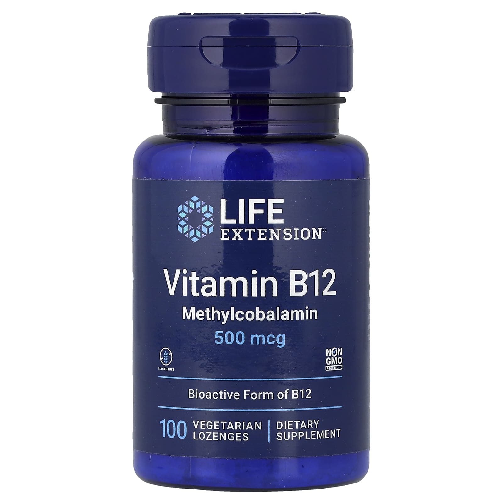 Метил B12 Life Extension Vitamin 100 Vegetarian, 500 мкг, пастилки