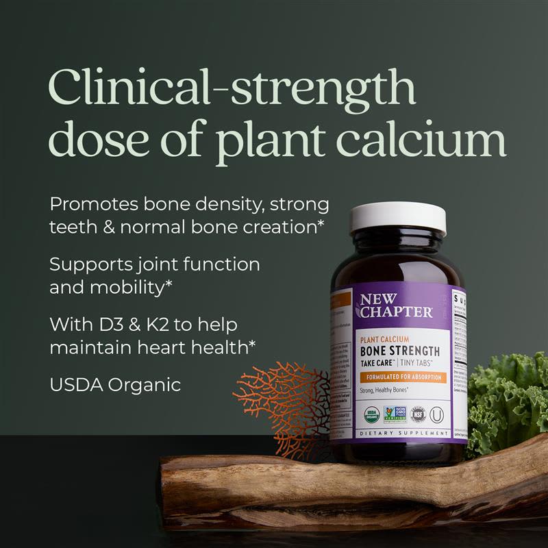 Комплекс Bone Strength New Chapter Plant Calcium Take Care™ 240 Vegan Tiny Tablets, таблетки — фото 5