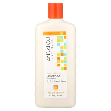 Шампунь Andalou Naturals Moisture Rich For Soft Smooth Sheen Argan Oil & Shea, 340 мл, масло