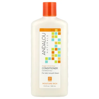 Фото товара: Кондиционер Andalou Naturals Moisture Rich Argan Oil & Shea For Soft Smooth Sheen, 340 мл, масло