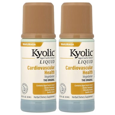 Жидкий экстракт выдержанного чеснока Kyolic Aged Garlic Extract™ Liquid, 60 мл, 2 бутылочки, жидкая форма