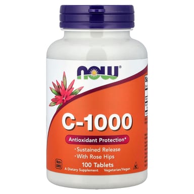 Витамин C NOW Foods With Rose Hips, 100 таблеток