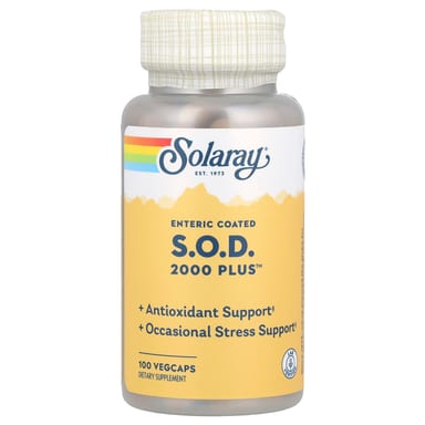 Энтеросолюбильные капсулы S.O.D. 2000 Plus™ Solaray, 100 вегетарианских капсул