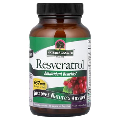 Ресвератрол Nature's Answer, 60 растительных капсул