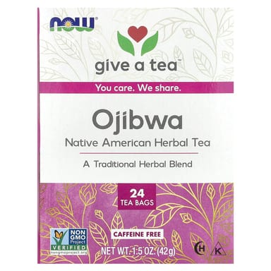 Чай NOW Foods Ojibwa Caffeine Free, оттенок 24 Tea Bags, 42 г, чайные пакетики