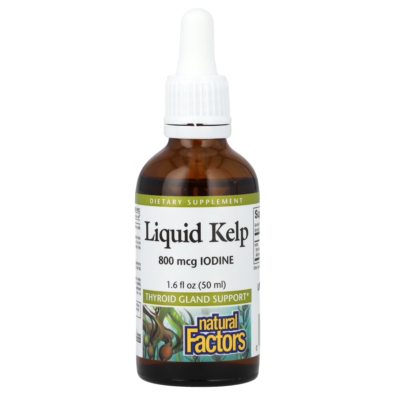 Ламинария Natural Factors Liquid, 800 мкг, 50 мл, жидкая форма
