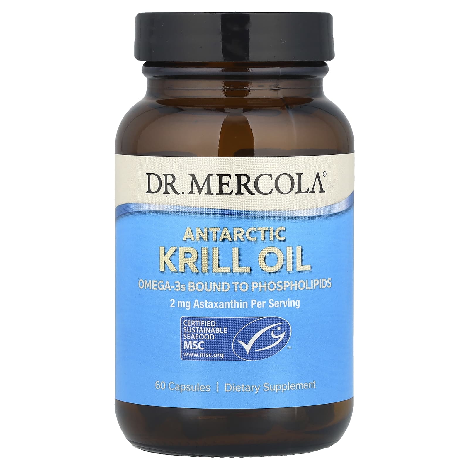 Масло криля Dr. Mercola Antarctic, 60 капсул