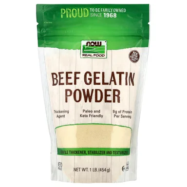 Фото товара: Говяжий желатин NOW Foods Beef Gelatin, 454 г, порошок