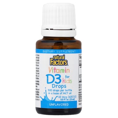 Капли витамина D3 Natural Factors for, 15 мл