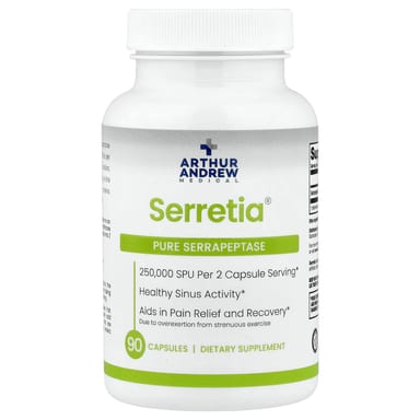 Серрапептаза Arthur Andrew Medical Serretia® Pure, 90 капсул