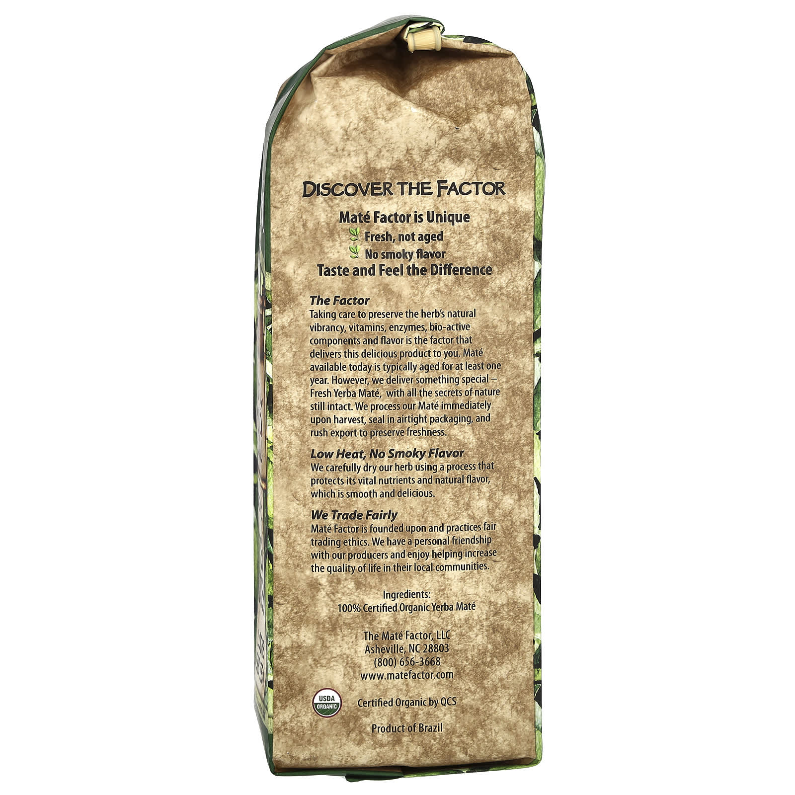 Чай Mate Factor Organic Yerba Mate Loose Herb Fresh Green, 340 г — фото 2