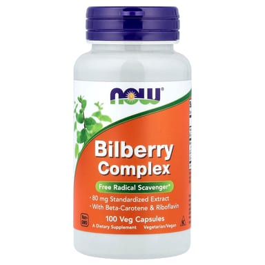 Комплекс NOW Foods, вкус Bilberry Complex, 100 растительных капсул