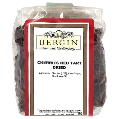 Вишня красная кисленькая, сушеная, 283 г (10 oz) Bergin Fruit and Nut Company