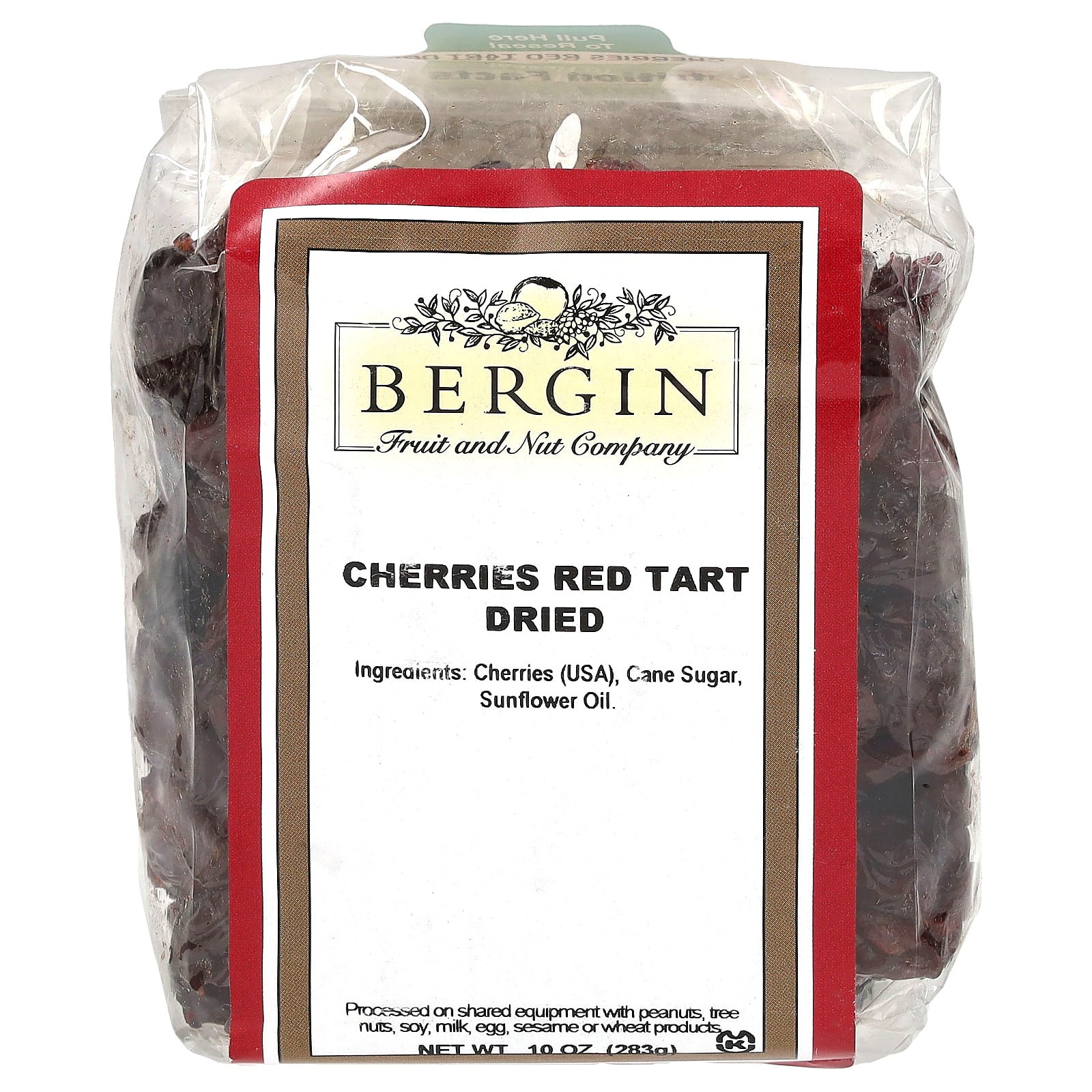 Вишня красная кисленькая, сушеная, 283 г (10 oz) Bergin Fruit and Nut Company