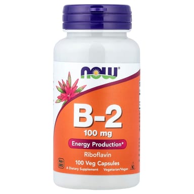 Витамин B2 NOW Foods, 100 мг, 100 растительных капсул