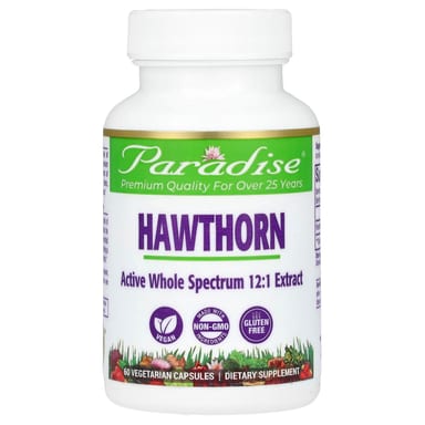 Ягоды боярышника Paradise Herbs, 250 мг, 60 растительных капсул