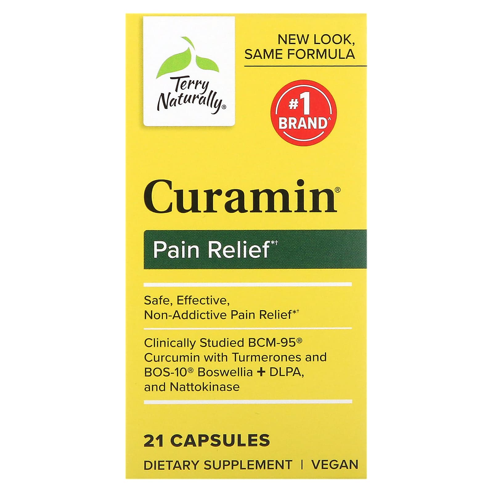 Куркуминоидный комплекс Curamin Terry Naturally Pain Relief, 21 капсул