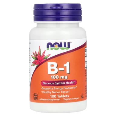 Витамин B1 NOW Foods, 100 мг, 100 таблеток