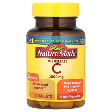 Витамин C Nature Made with Rose Hips Time Release, 1000 мг, 60 таблеток