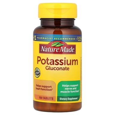 Калий Nature Made Gluconate, 90 мг, 100 таблеток