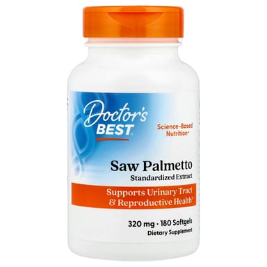 Пальметто Doctor's Best Standardized Extract, 320 мг, 180 мягких капсул