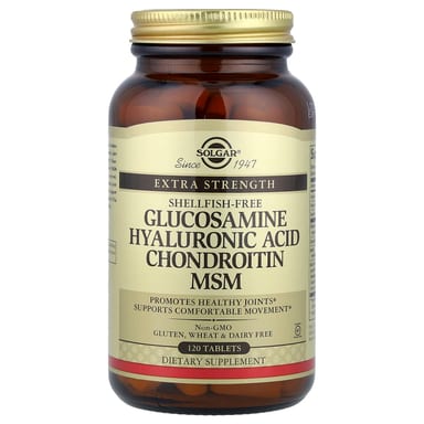 Гиалуроновая кислота Solgar Glucosamine Chondroitin MSM, 120 таблеток