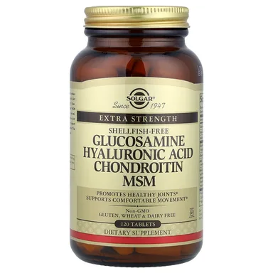 Фото товара: Гиалуроновая кислота Solgar Glucosamine Chondroitin MSM, 120 таблеток