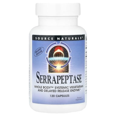 Серрапептаза Source Naturals, 120 капсул