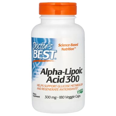 Альфа-липоевая кислота Doctor's Best Alpha-Lipoic Acid 300, 300 мг, 180 растительных капсул