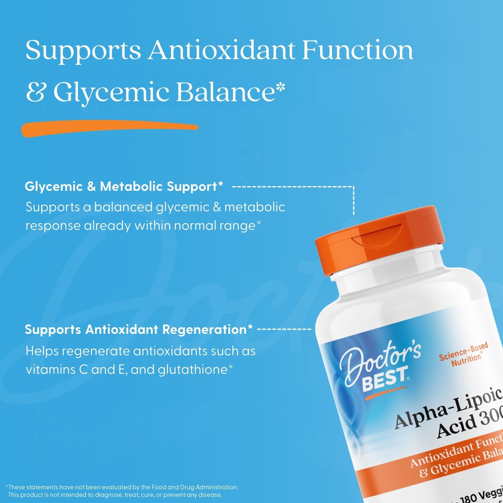 Альфа-липоевая кислота Doctor's Best Alpha-Lipoic Acid 300, 300 мг, 180 растительных капсул — фото 5