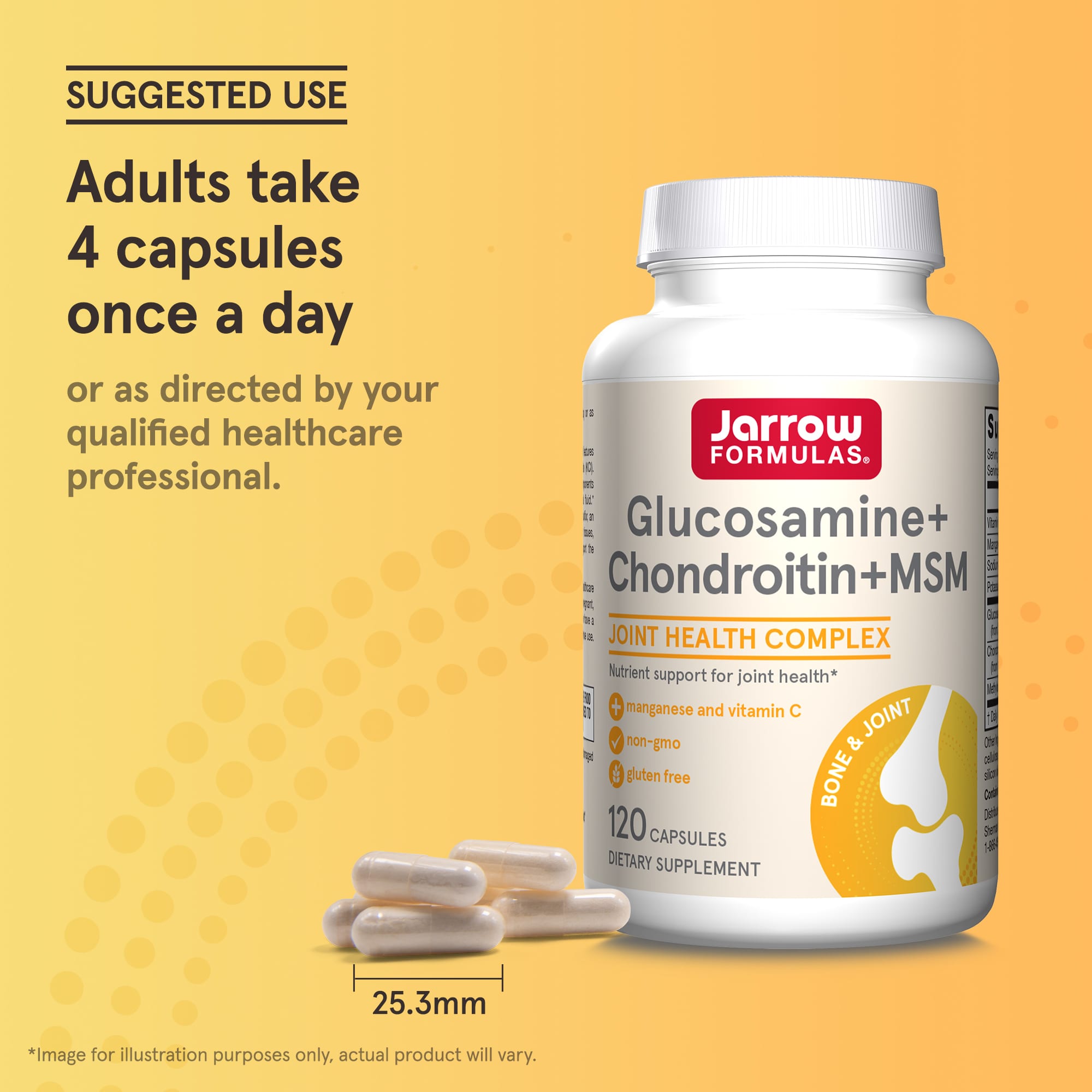Хондроитин Jarrow Formulas Glucosamine + + MSM, 120 капсул — фото 5
