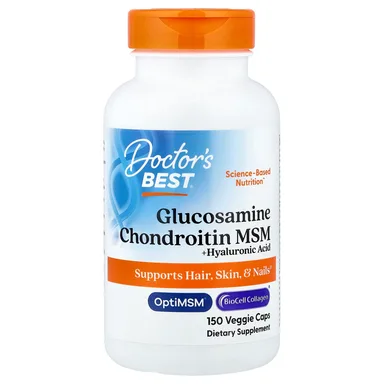 Фото товара: Гиалуроновая кислота Doctor's Best Glucosamine Chondroitin MSM , 150 растительных капсул