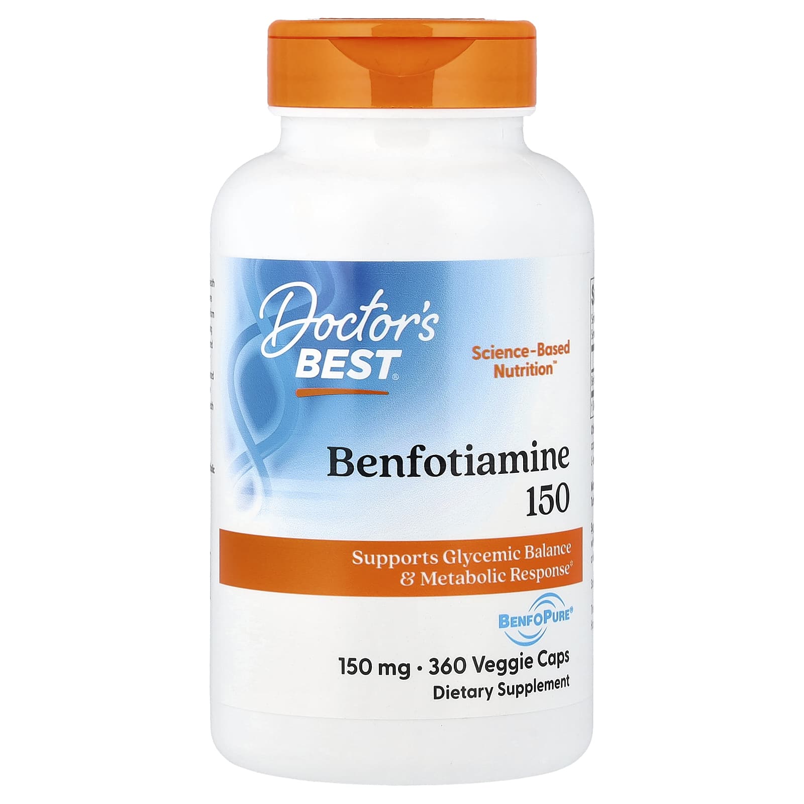 Бенфотиамин Doctor's Best with BenfoPure®, 150 мг, 360 растительных капсул