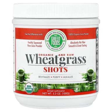 Ростки пшеницы Green Foods Organic and Raw Shots, 150 г