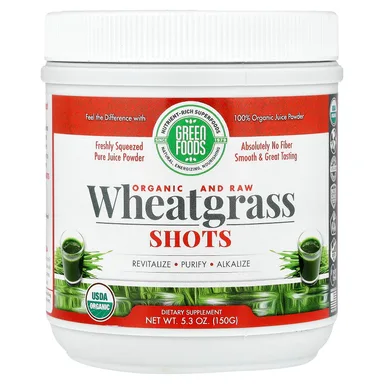 Фото товара: Ростки пшеницы Green Foods Organic and Raw Shots, 150 г