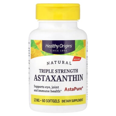 Астаксантин Healthy Origins Natural Triple Strength, 60 мягких капсул