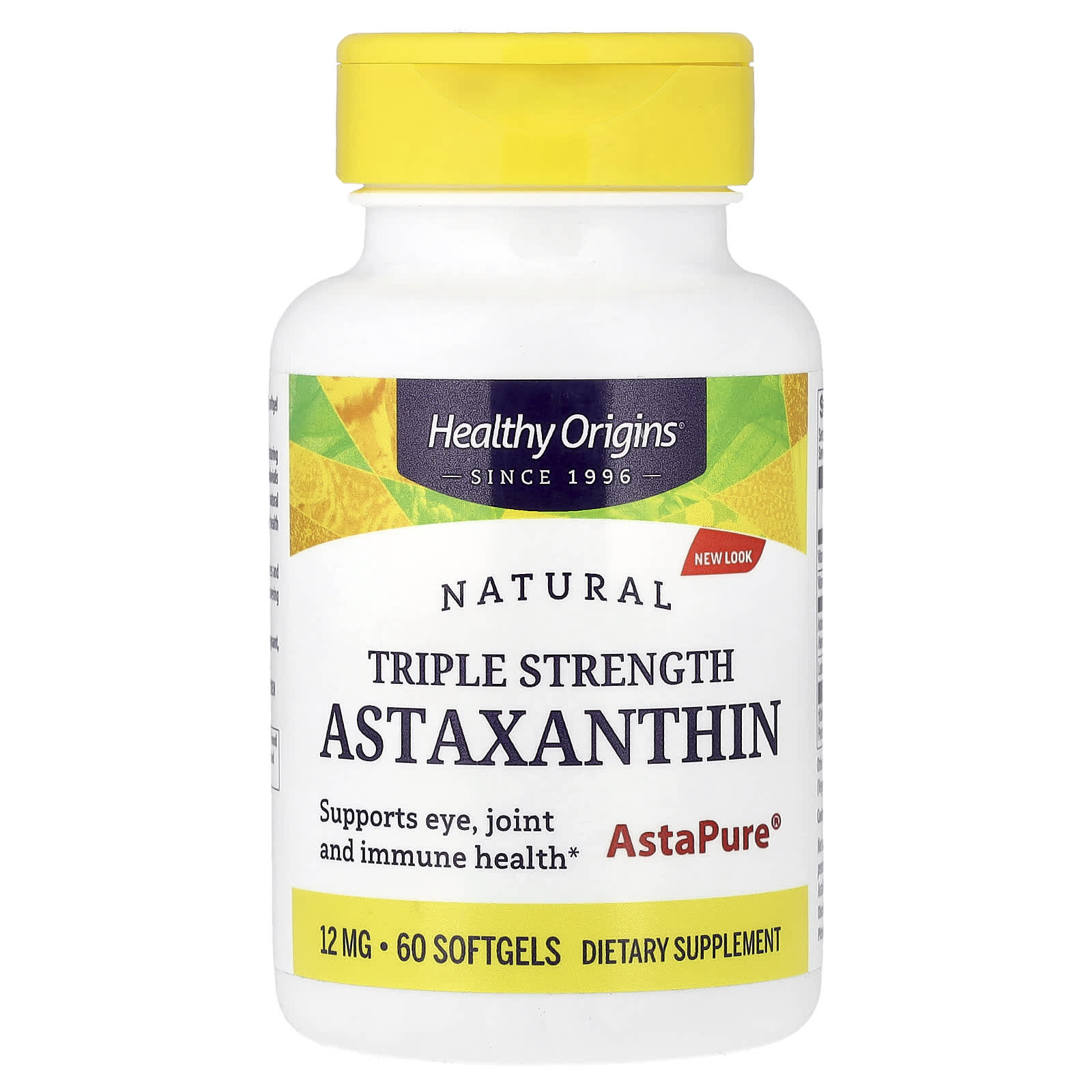 Астаксантин Healthy Origins Natural Triple Strength, 60 мягких капсул