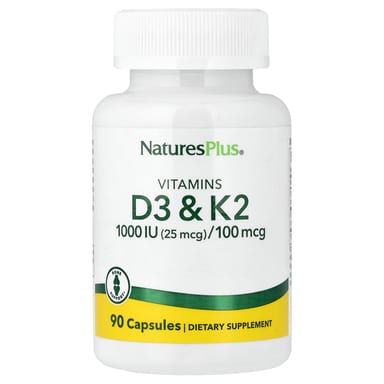 Витамин D3 NaturesPlus & K2, 90 капсул