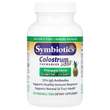 Жевательные таблетки Colostrum Plus Symbiotics Colostrum Plus® Chewables Pineapple, оттенок 120 Chewable Tabs