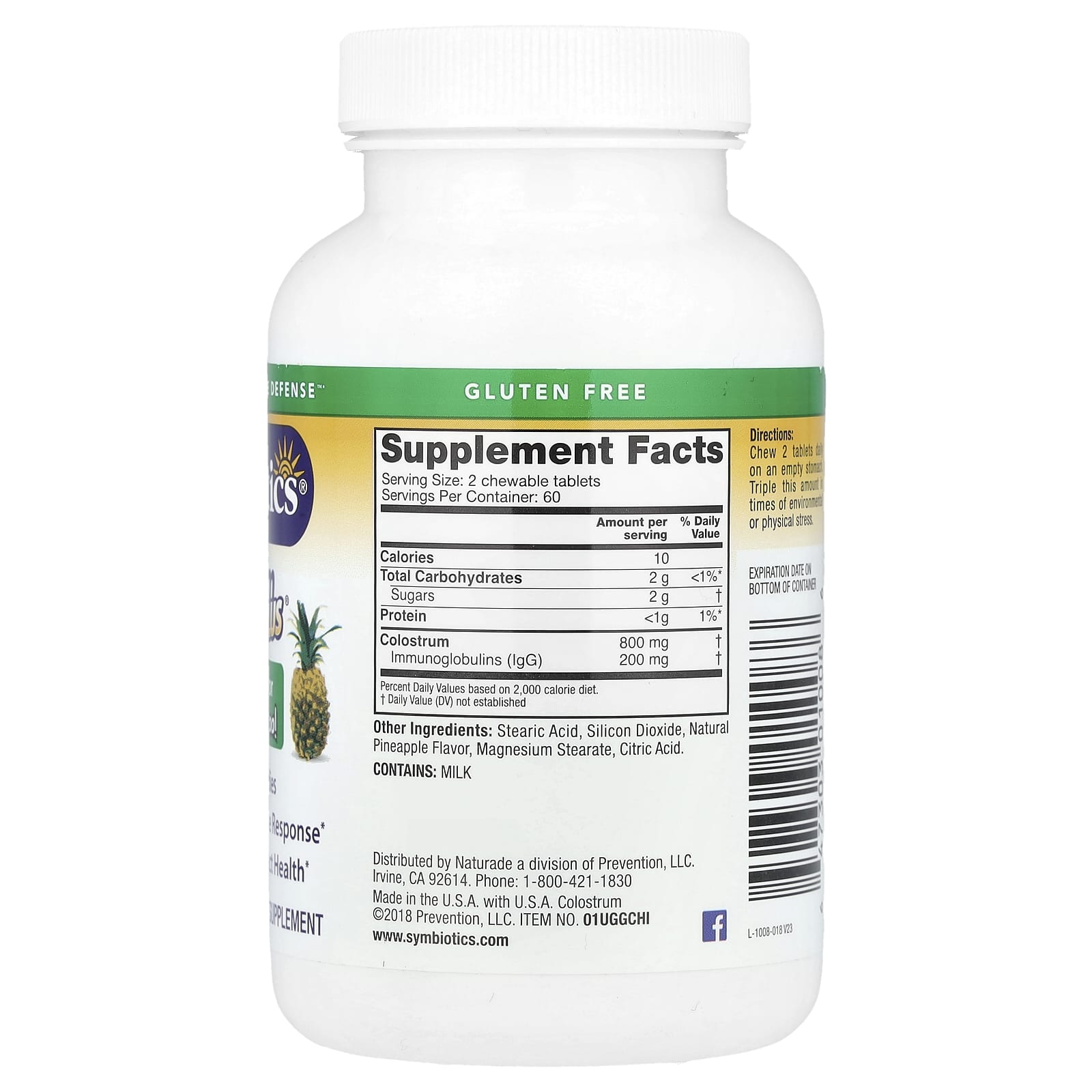 Жевательные таблетки Colostrum Plus Symbiotics Colostrum Plus® Chewables Pineapple, оттенок 120 Chewable Tabs — фото 2
