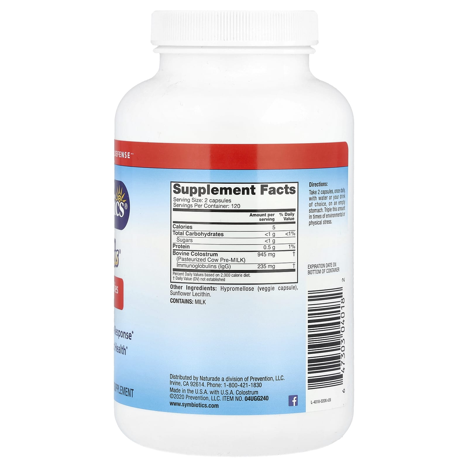 Жевательные таблетки Colostrum Plus Symbiotics®, 240 растительных капсул — фото 2