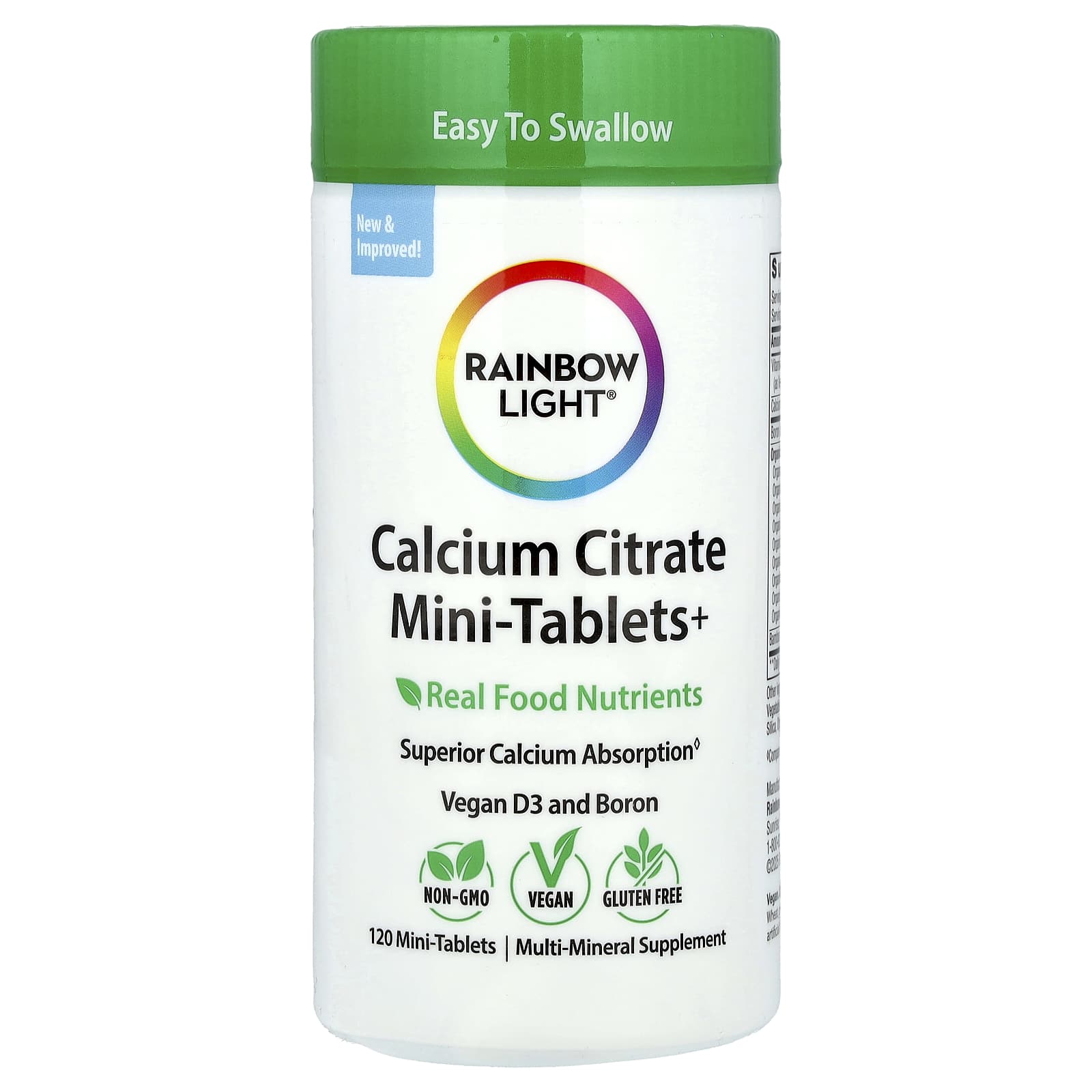Цитрат кальция Rainbow Light Mini-Tablets+ 120 Mini-Tablets, таблетки