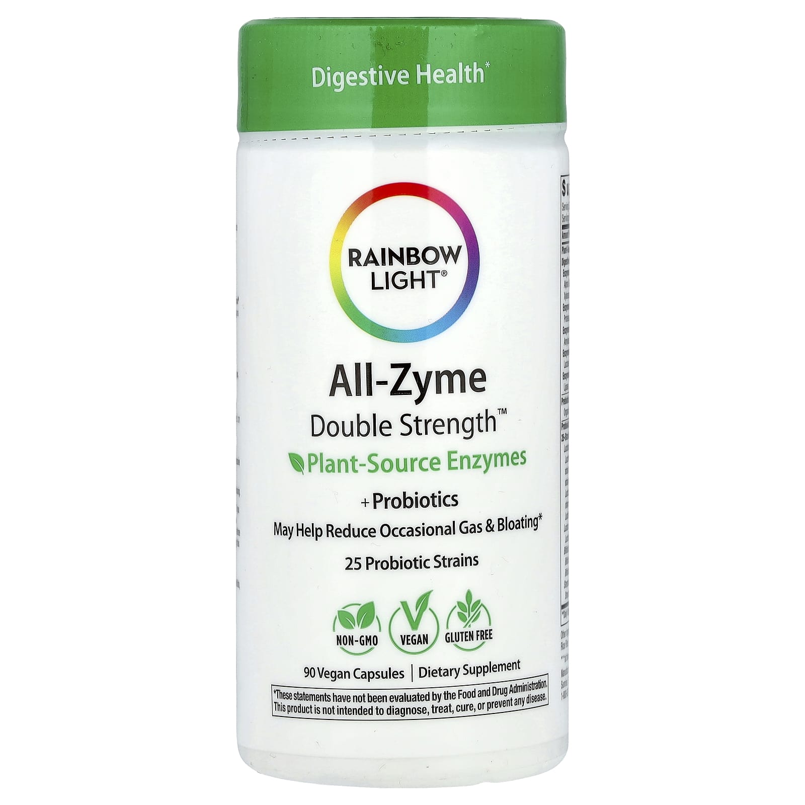 Пробиотик Rainbow Light All-Zyme™ Plant Source Enzymes , 90 растительных капсул
