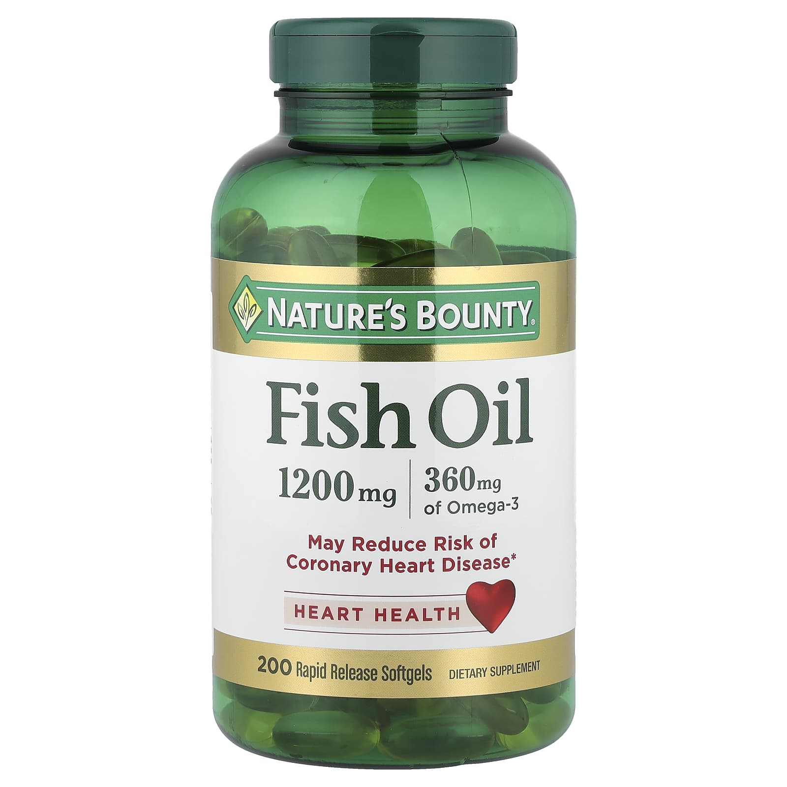 Рыбий жир Nature's Bounty 200 Rapid Release, 1200 мг, мягкие капсулы