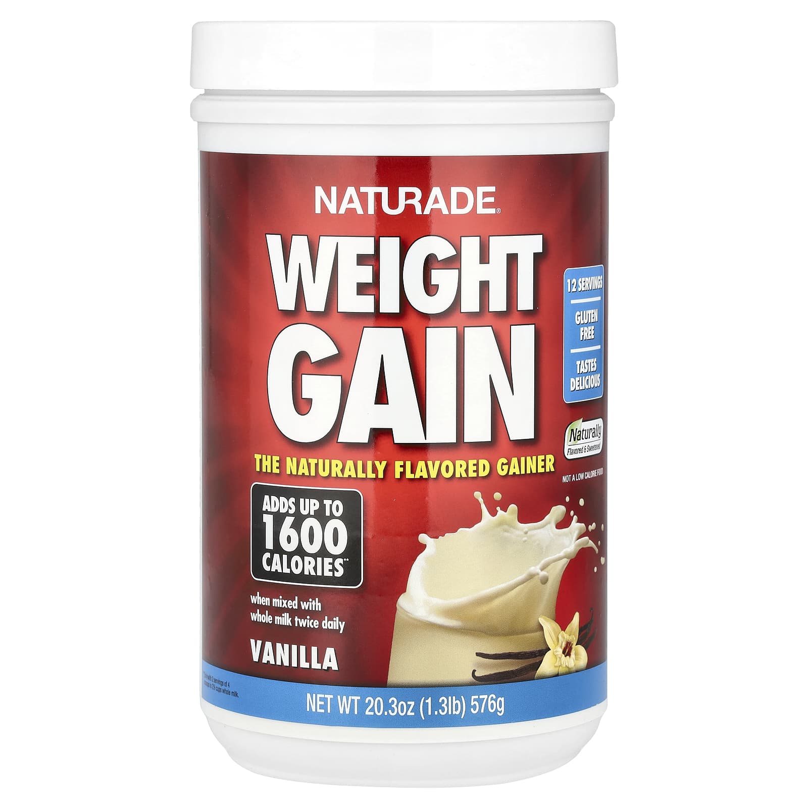 Гейнер Weight Gain Naturade Weight Gain, вкус Vanilla, 576 г, 1.
